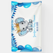 冠金王室の色のバナーシャワーを持つ象 横断幕 (縦)