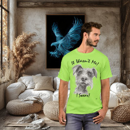 冤罪だワン!おもしろい犬のTシャツ - 嘘は言ってない! Tシャツ