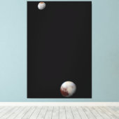 冥王星とチャロンをスケールするには キャンバスプリント (インサイチュ (ウッドフロア))