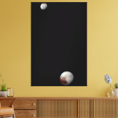 冥王星とチャロンをスケールするには キャンバスプリント (インサイチュ (リビング))