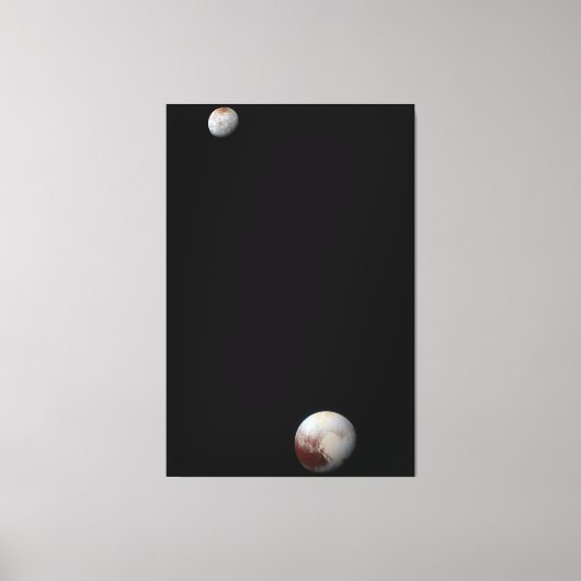 冥王星とチャロンをスケールするには キャンバスプリント (正面)