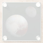 冥王星とチャロン9thまたはドワーフ惑星シス太陽のテム ガラスコースター (裏面)