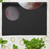 冥王星とチャロン9thまたはドワーフ惑星シス太陽のテム キッチンタオル (折り畳み)