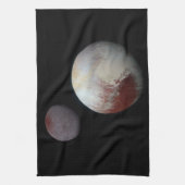 冥王星とチャロン9thまたはドワーフ惑星シス太陽のテム キッチンタオル (縦)