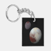 冥王星とチャロン9thまたはドワーフ惑星シス太陽のテム キーホルダー (正面左)