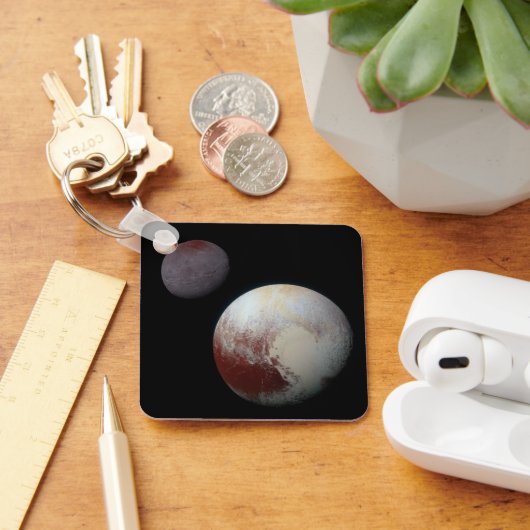 冥王星とチャロン9thまたはドワーフ惑星シス太陽のテム キーホルダー (デスク)