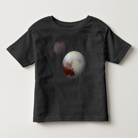 冥王星とチャロン9thまたはドワーフ惑星シス太陽のテム トドラーTシャツ (正面)