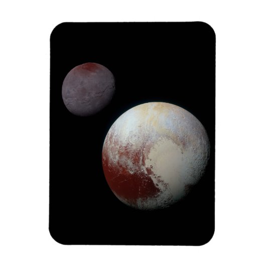 冥王星とチャロン9thまたはドワーフ惑星シス太陽のテム マグネット (縦)