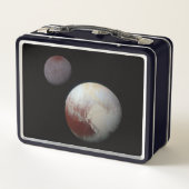 冥王星とチャロン9thまたはドワーフ惑星シス太陽のテム メタルランチボックス (裏面)