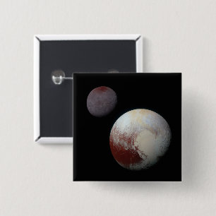 冥王星とチャロン9thまたはドワーフ惑星シス太陽のテム 缶バッジ