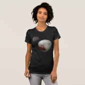 冥王星とチャロン9thまたはドワーフ惑星シス太陽のテム tシャツ (正面フル)