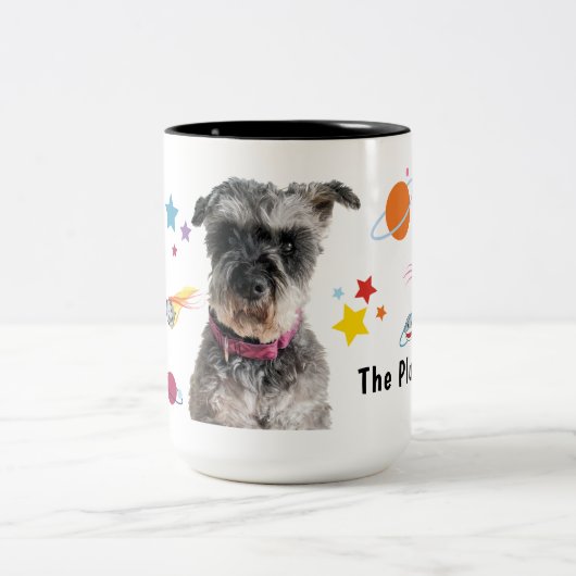 冥王星のコーヒーマグへようこそ ツートーンマグカップ (中央)