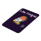 冥王星のニューホライズンズ宇宙船 ポストカード マグネット (左側)