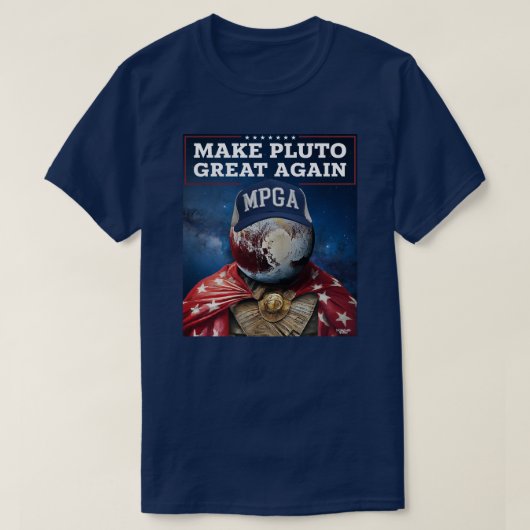 冥王星を再素晴らし作する Tシャツ (デザイン正面)