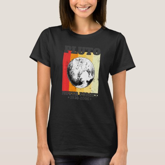 冥王星を決して忘れないレトロスタイルの宇宙科学 1930 Tシャツ (正面)