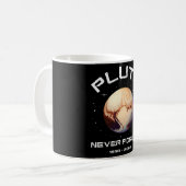冥王星を決して忘れない コーヒーマグカップ (正面左)