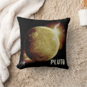 冥王星イエロープラネット3d宇宙宇宙イラストレーション クッション (ブランケット)
