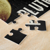 冥王星イエロープラネット3d宇宙宇宙イラストレーション ジグソーパズル (側面)