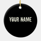 冥王星イエロープラネット3d宇宙宇宙イラストレーション セラミックオーナメント (裏面)