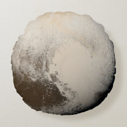 冥王星プラネット写真宇宙太陽のシステムグエレガントレイ ラウンドクッション (正面)