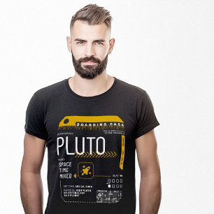 冥王星プラネット時間旅行搭乗券 Tシャツ