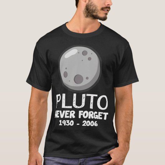 冥王星忘れ星準惑星おたく Tシャツ (正面)