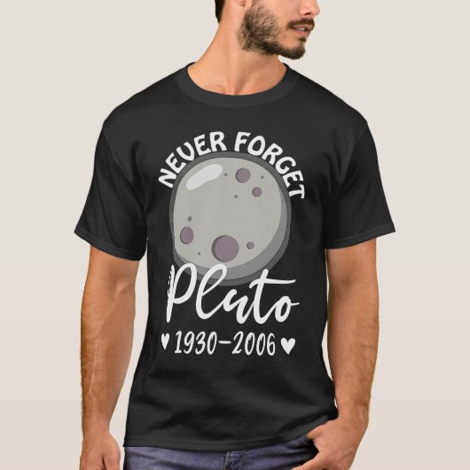 冥王星忘れ準惑星天文科学 Tシャツ (正面)