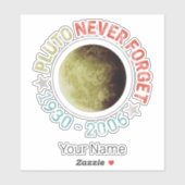 冥王星忘れ1930-2006年ヴィンテージ惑星レトロ シール (シート)