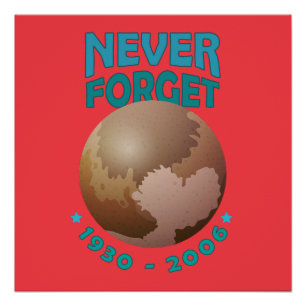 冥王星1930忘れ年 Pluto Never 忘れ Shirt ポスター
