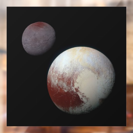 冥王星 & カロン 9番目の準惑星 太陽系 ウィンドウサイン (シート2)