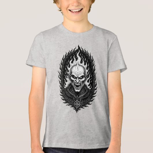 冥界の炎の大統領アヴナス トライブレンドTシャツ (正面)