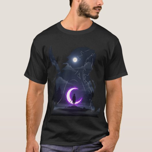 �冨士冨義勇 - 月夜の柱 Tシャツ (正面)