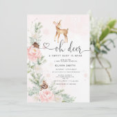 冬ああ鹿の甘いベビーは赤ちゃんのシャワーの近くである 招待状 (スタンド正面)
