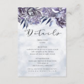 冬あじさいフローラゲストインフォメーションカード エンクロージャーカード (正面)