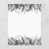 冬あなたの財布の赤ちゃんシャワーゲームの中に何がある (裏面)