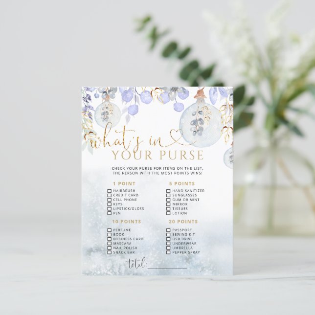 冬あなたの財布の赤ちゃんシャワーゲームは何だ (スタンド正面)