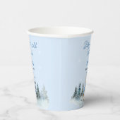 冬うさぎベイビーシャワー外は寒い 紙コップ (右)