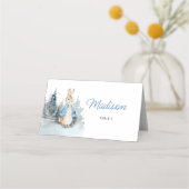 冬うさぎベイビーシャワー折り畳み座席表 プレイスカード (正面)