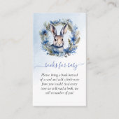 冬うさぎ赤ちゃんシャワーベビー エンクロージャーカード (正面)