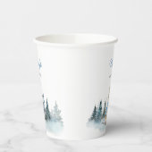 冬うさぎ赤ちゃんシャワー 紙コップ (左)