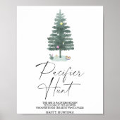 冬おしゃぶり狩りベビーシャワーゲームポスター ポスター (正面)