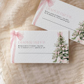 冬おむつラッフルカードピンクボウ ノートカード