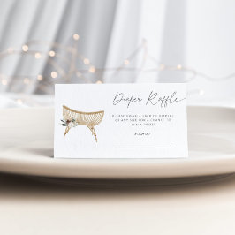 冬おむつラッフルチケット。子供部屋おむつラッフル エンクロージャーカード