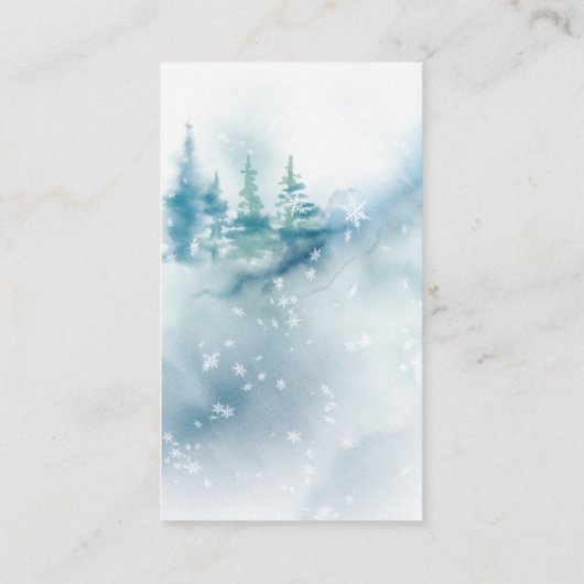 冬おむつラッフルベビー冷たいアウトサイドカード エンクロージャーカード (裏面)