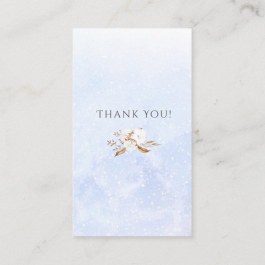 冬おむつ男女兼用ラッフルベビーシャワー エンクロージャーカード (裏面)