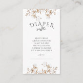 冬おむつ男女兼用ラッフルベビーシャワー エンクロージャーカード (正面)