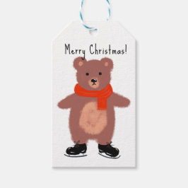 冬おもしろいのスキーをする ギフトタグ