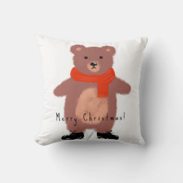 冬おもしろいのスキーをする クッション