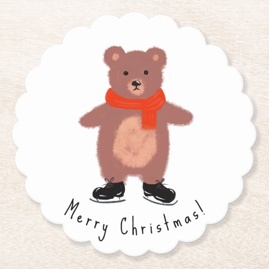 冬おもしろいのスキーをする ペーパーコースター (正面)