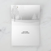 冬おもしろいの寒さに疲れたウッドランドキツネが良くなる カード (内部)